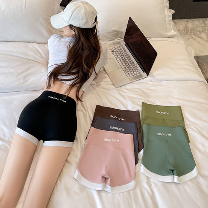 Three-point Shark Pants Women&#039;s No Embarrassment Line Hip Lifting Outer Wear Thin Sports Bottoming Shorts Stitching Contrast Safety Pants Women