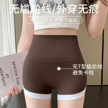 Three-point Shark Pants Women&#039;s No Embarrassment Line Hip Lifting Outer Wear Thin Sports Bottoming Shorts Stitching Contrast Safety Pants Women